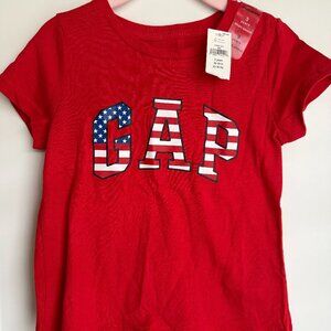 NWT Flag Logo GAP Red T-shirt Sizes 3y/4y/XXL(14-16)
